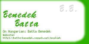 benedek batta business card